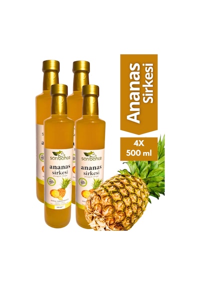 Ananas Sirkesi 500 Ml 4'lü Paket - Organik Doğal Fermantasyon
