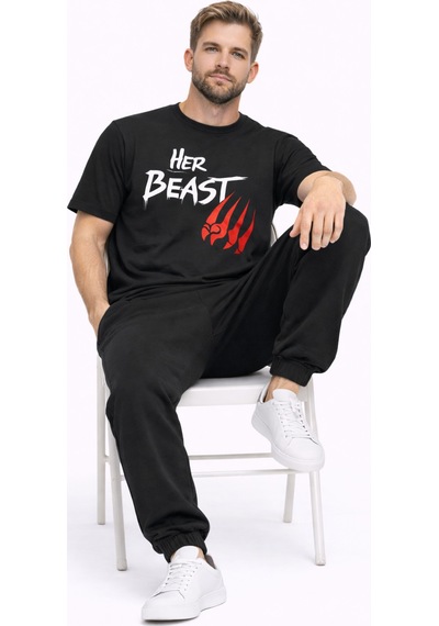 Nevermınd Sevgili Kombini Her Beast His Beauty Oversize Çift Tişört Unisex Partner Couple Kombin Siyah Siyah Nevermınd Sevgili Kombini Her Beast His Beauty Oversize Çift Tişört Unisex Partner Couple Kombin Siyah Siyah
