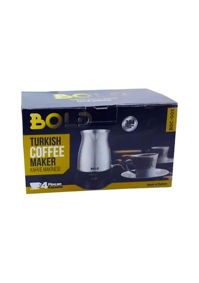 Bold Elektrikli Türk Kahve Pişirme Makinesi Inox Paslanmaz Çelik Cezve 4741