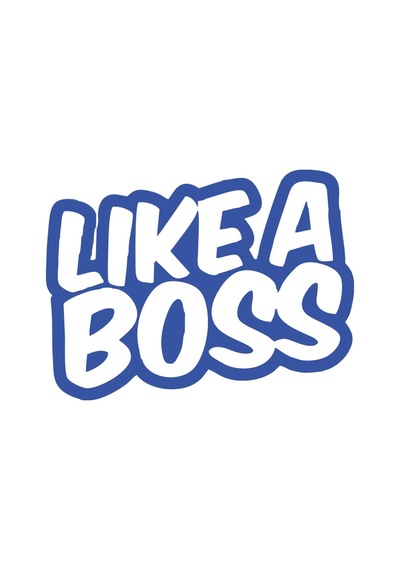 Like A Boss Araba Stickeri 17x17 Cm Mavi
