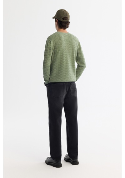 Avva Erkek Su Yeşili Bisiklet Yaka Jakarlı Soft Touch Triko Regular Fit Kazak A42y5145 Avva Erkek Su Yeşili Bisiklet Yaka Jakarlı Soft Touch Triko Regular Fit Kazak A42y5145