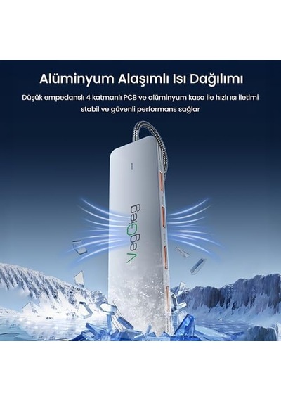 4 Portlu 10gbps Type-c To 4 Usb-c 3.2 Gen2 Type-c Çoklayıcı Dönüştürücü Hub