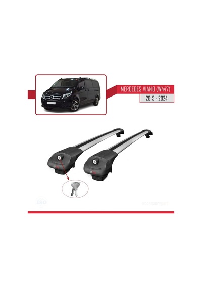 Mercedes Viano W447 2015 Ve Sonrası İle Uyumlu Ace-1 Ara Atkı Tavan Barı Gri