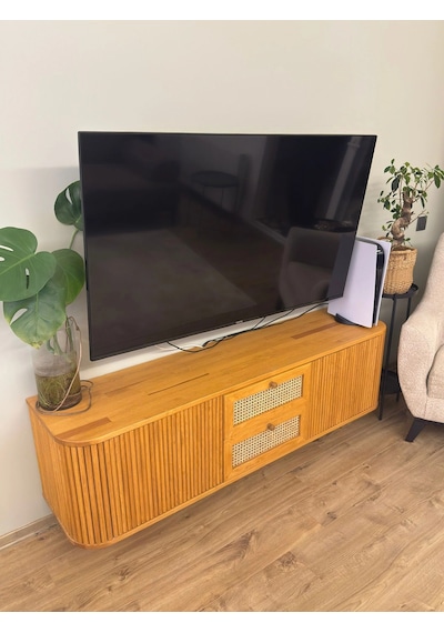 Loen Hazeran Detaylı Masif Ahşap Tv Ünitesi