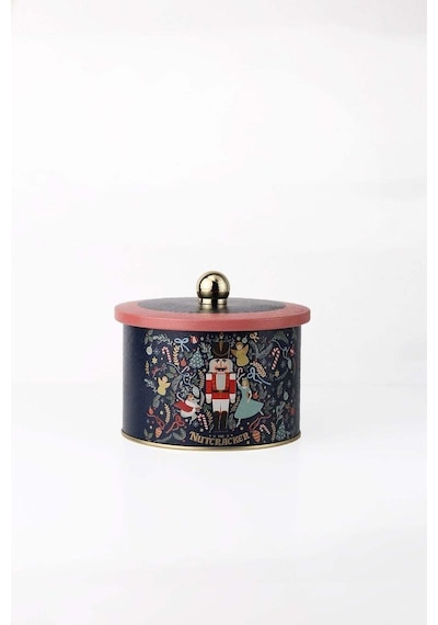 Fairytale Desenli Yuvarlak Metal Saklama Kabı, 14 X 10 Cm, 1,3 Lt