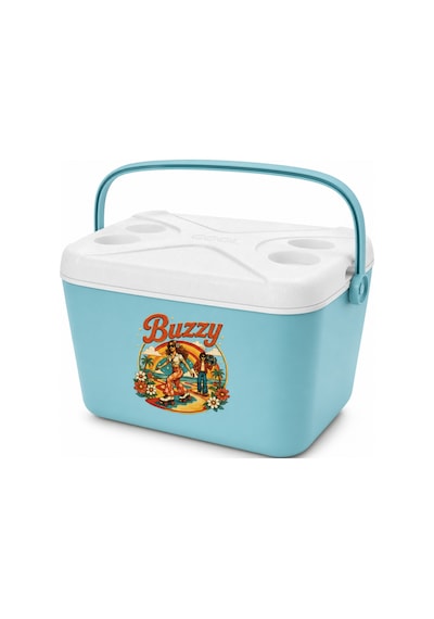 15 Lt Buzzy Retro Buzluk Termos 1177 Cooler Box -385 Açık Mavi
