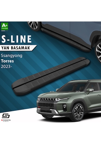 S-dizayn Ssangyong Torres S-line Siyah Yan Basamak 183 Cm 2023 Üzeri