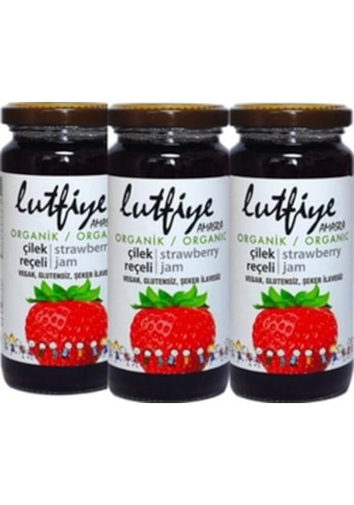 Organik Çilek Reçeli 280 Gr X 3 Adet