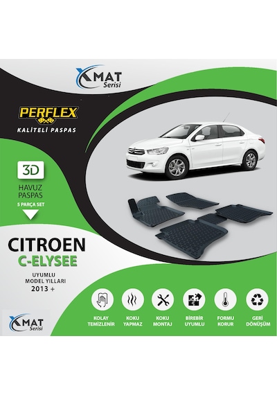 Perflex Paspas 3D Havuzlu X-Mat C-Elysee 2013+