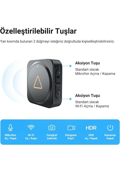 Viofo Tüm Kamera Serileri Için Btr200 Kablosuz Bluetooth Uzaktan