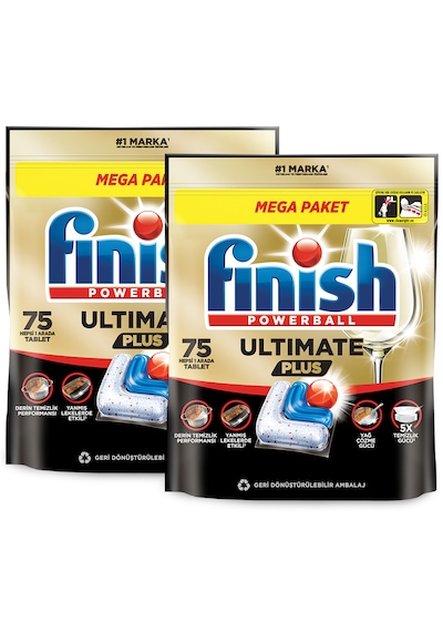 Finish Ultimate Plus Bulaşık Makinesi Deterjanı Kapsül Tablet 150 Adet (75 x 2)