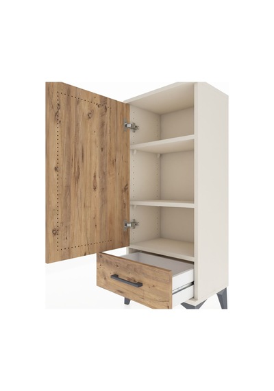 Arges Komodin 3 Raflı Tek Çekmeceli Tek Kapaklı 44x30x106 Ayt... Aytaşı