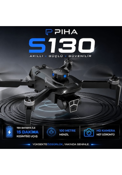 S130 Fırçasız Motor 2batarya&30dakika Uçuş 720p Çift Kamera Engelden Kaçınma Drone