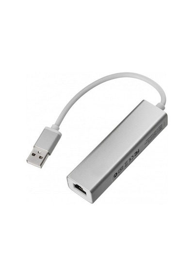 Triline Aluminyum USB To Rj45 Ethernet + USB 3 Port Hub Çoklayıcı