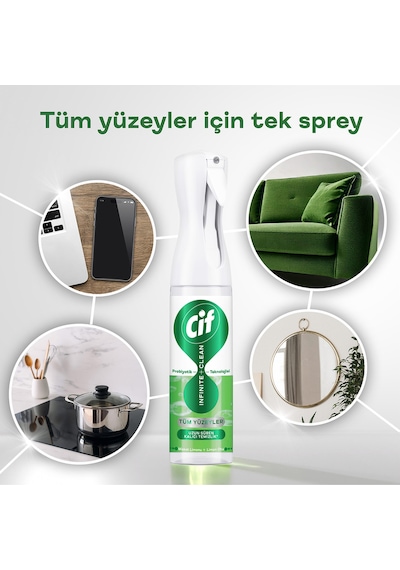 Infinite Clean Doğal Probiyotikli Anti Toz Yedek Şişe İçin Misket Limonu & Limon Otu 280 Ml X2 2'li Set