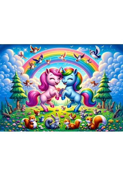 Art Çocuk Pegasus Ve Gökkuşağı 25 Parça Puzzle