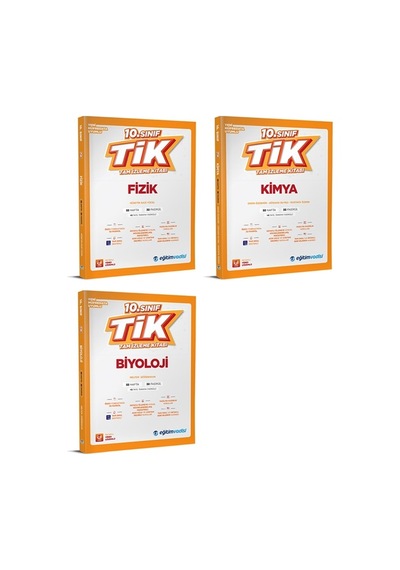 Eğitim Vadisi 2026 10. Sınıf Fizik Kimya Biyoloji Tik Soru Bankası Seti