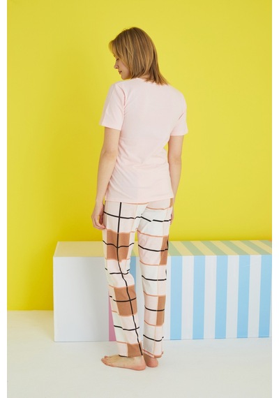 Siyah İnci Örme Pijama Takım 24103149 Çok Renkli