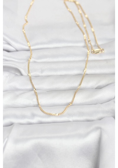 Mey İthalat Cm 14k Gold Renk Lazer Puntalı Model 60 Cm Kadın Kolye Diğer