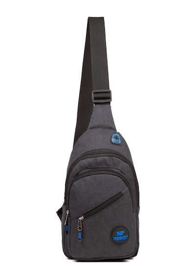 Newısh Polo Accessorıes Unisex Siyah Keten Kulaklık Çıkışlı Çapraz Askılı Bel Ve Omuz Çantası Siyah