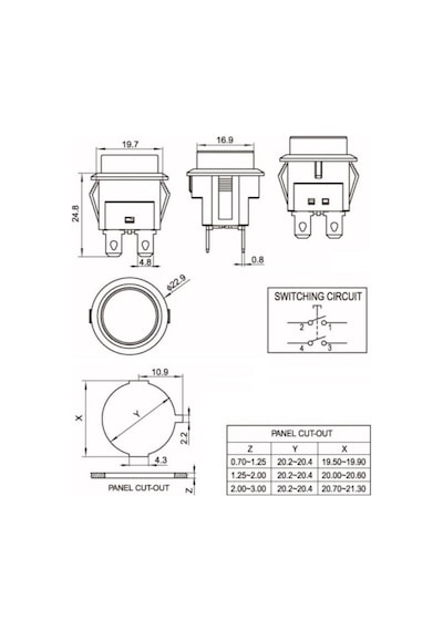 Ic-180n Buton Plastik 22mm 12v 4p Sarı