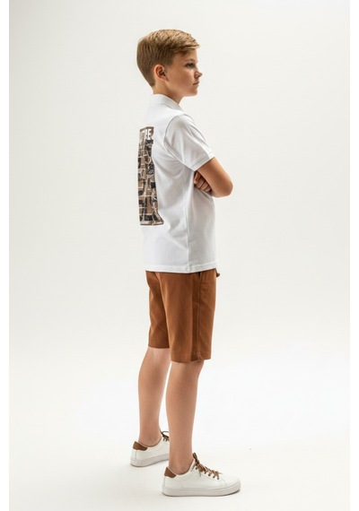 Toontoy Kids Toontoy Erkek Çocuk 2'li Şortlu Takım Polo Yaka Kısa Kollu Düğmeli T-shirt - Beli Lastikli Bağlamalı Şort 25022 Beyaz Toontoy Kids Toontoy Erkek Çocuk 2'li Şortlu Takım Polo Yaka Kısa Kollu Düğmeli T-shirt - Beli Lastikli Bağlamalı Şort 25022 Beyaz