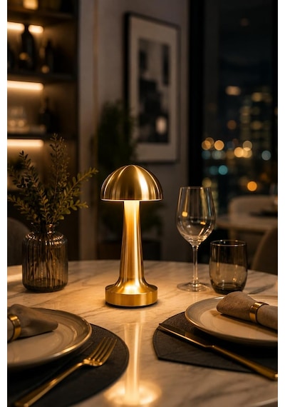 Şarjlı Dokunmatik Metal Masa Lambası Silver 3 Renk Işık, Ayarlanabilir Parlaklık, Kablosuz Led Gece Lambası Ev, Ofis, Kafe, Restoran Ve Yatak Odası Dekoratif Aydınlatma Diğer