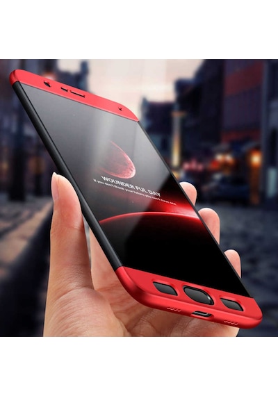 Xiaomi Mi Note 3 Kılıf Zore Ays Kapak Kırmızı
