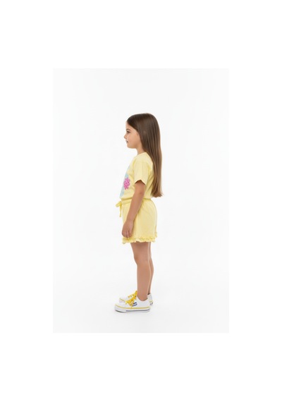 Toontoy Kids Toontoy Kız Çocuk 2'li Şortlu Takım Bisiklet Yaka Kısa Kollu Baskılı Tişört - Beli Lastikli Bağlamalı Cepli Paçası Fırfır Detaylı Şort 25015 Açık Sarı Toontoy Kids Toontoy Kız Çocuk 2'li Şortlu Takım Bisiklet Yaka Kısa Kollu Baskılı Tişört - Beli Lastikli Bağlamalı Cepli Paçası Fırfır Detaylı Şort 25015 Açık Sarı