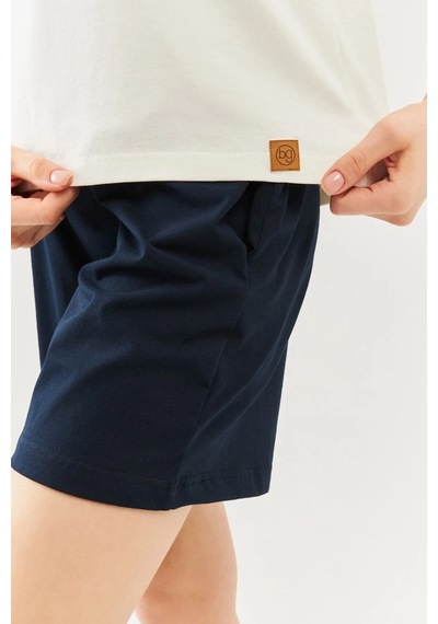 Kadın Rahat %100 Pamuklu Penye Bisiklet Yaka Kısa Kol Basic T-shirt Beyaz