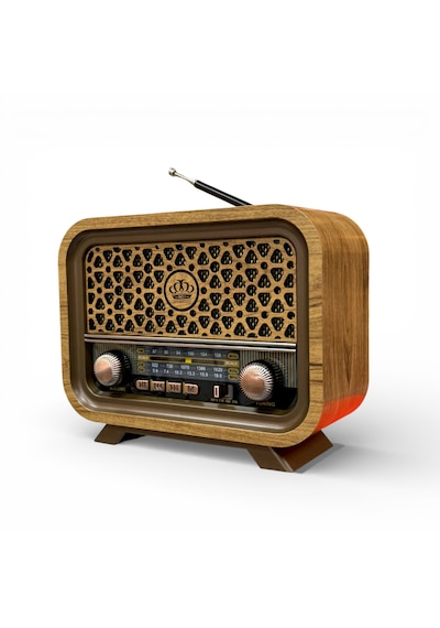 Rt-736l Nostaljik Ahşap Görünüm Radyo,bluetooth Özellikli Trend Nostalji Radyo