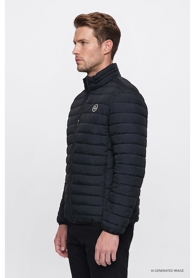Wrangler Erkek Regular Fit Dik Yaka Cepli Şişme Mont - W2620117 Siyah