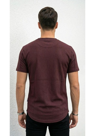 Plus Scorpion Erkek Slim Fit Basic Tişört Esnek, Terletmeyen Pike Dokulu Kumaş Kahverengi