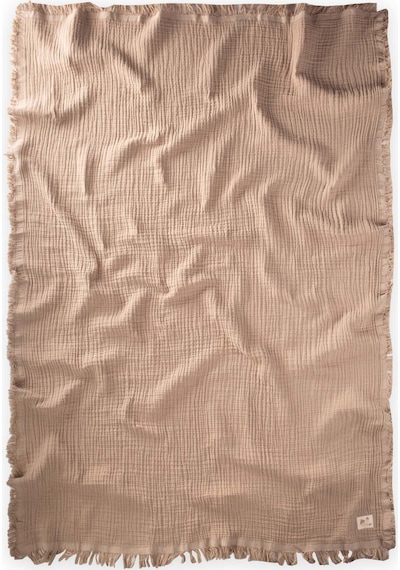 Cigit Dört Kat Kat Püsküllü Battaniye 80x120 Cm Vizon Vizon