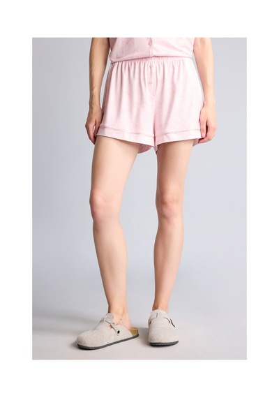 Defacto Regular Fıt Kısa Kollu Üst Kısa Paça Şort Softshell Pijama Takımı H4198ax26aupn38 Pembe-pn38