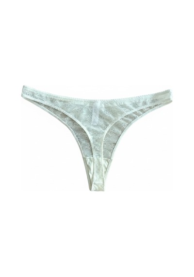 Bonbon Kadın Dantelli Transparan String Bb2073 Ekru