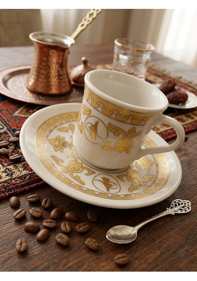 Aryıldız Cousine&culture Sema Desen6 12 Parça 6 Kişilik Kahve Fincan Takımı - 90 Ml Diğer