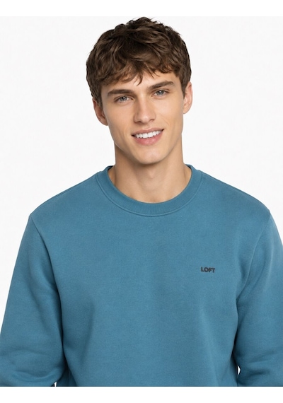 Loft Regular Fit Erkek Sweatshirt Lf2044038 Q1.v1 Petrol Mavi