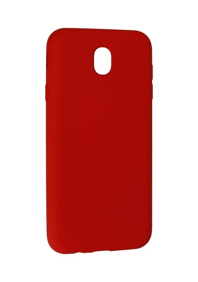 Samsung Galaxy Uyumlu, J7 Pro / J730 Kılıf Nano İçi Kadife Silikon - Kırmızı