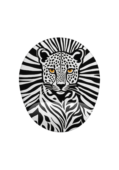 Leopar Desenli Bilek Destekli Mouse Pad