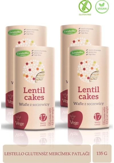 Glutensiz Vegan Mercimek Patlağı İnce Çıtır 4 Lü Paket