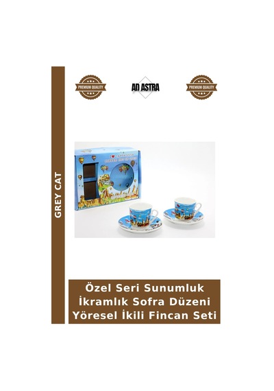 Özel Seri Sunumluk İkramlık Sofra Düzeni Yöresel İkili Fincan Seti Diğer