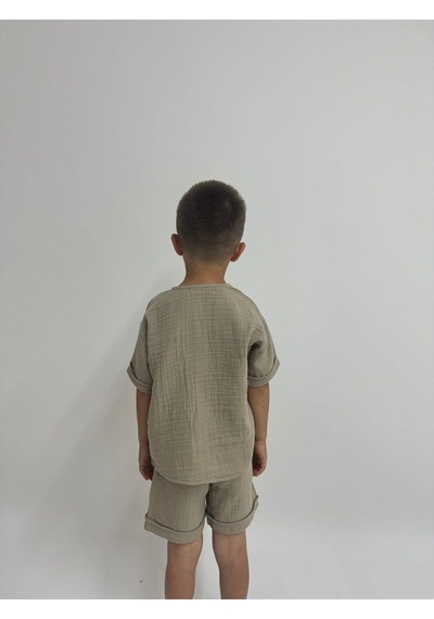 Oliven The Kid Oliventhekid Müslin Unisex Çocuk Takım Krem Krem