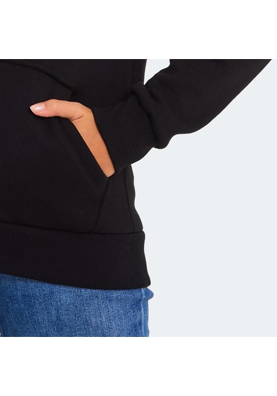 Slazenger KATYA Kadın Fermuarlı Kapüşonlu Cepli Siyah Sweatshirt