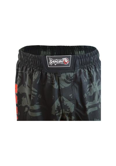 Dragondo M01 Red Maze Mma Şortu Antrenman Şortu Siyah