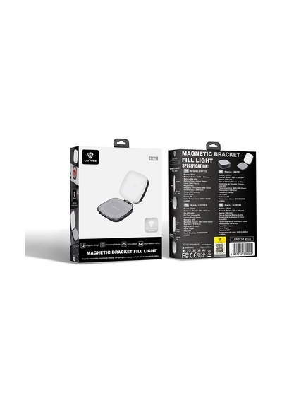 Lenyes Cr211 360 Dönebilen Bataryalı Magnetik Telefon Üstü Aydınlatma Yayın Işığı Siyah