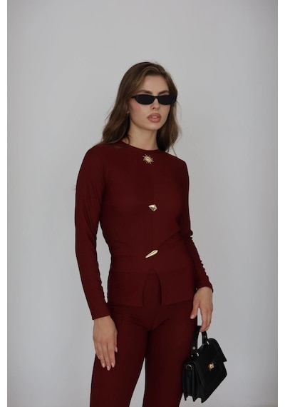 Kazax Ottoman Alt Üst Takım Bordo Pt510442 Bordo