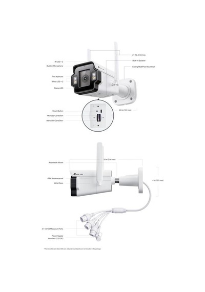 Tplink-vigi Tp-lınk Insıght S345-4g 4mp 4mm Lens 50 Metre Ir 30 Metre Full Color İnsan/araç Alg