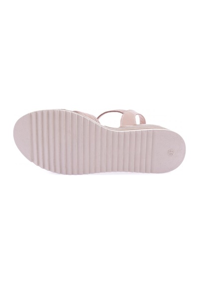 Dgn 315-22y Kadn Çapraz Bant Bilekten Bağlı Dolgu Topuk Sandalet 315-2-R1886 Vizon