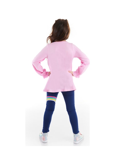 Rainbow Star Kız Çocuk T-shirt Tunik Tayt Takım